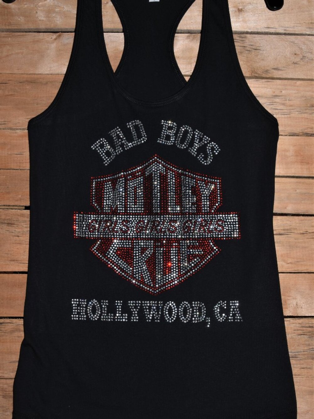 Motley Crue Rhinestone bling racer back tank top XS, S, M, L, XL, 2XL Bad Boys